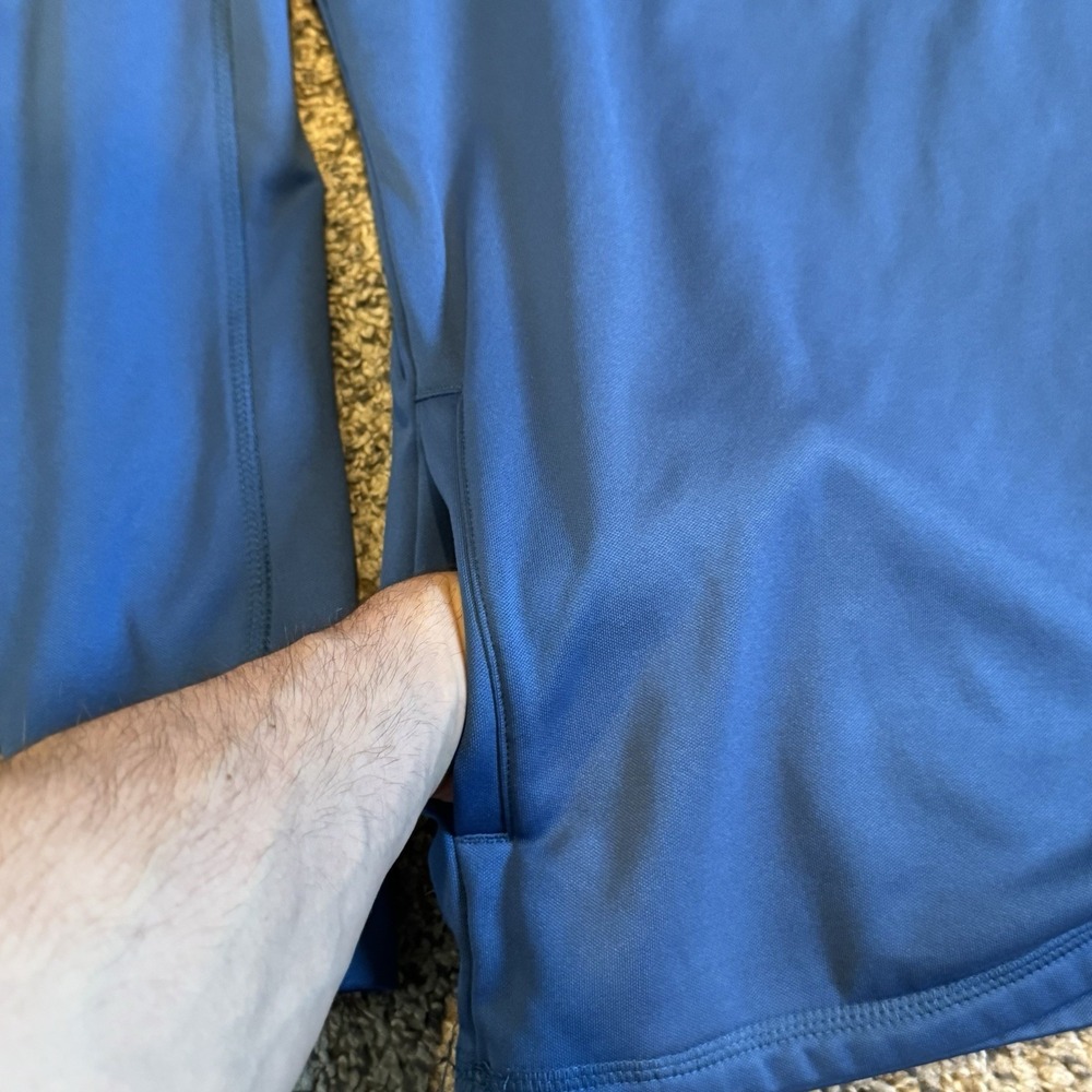 Russell Athletic Dri-Power Blue Quarter Zip Pullover Sweatshirt Men's Size L - Picture 2 of 8